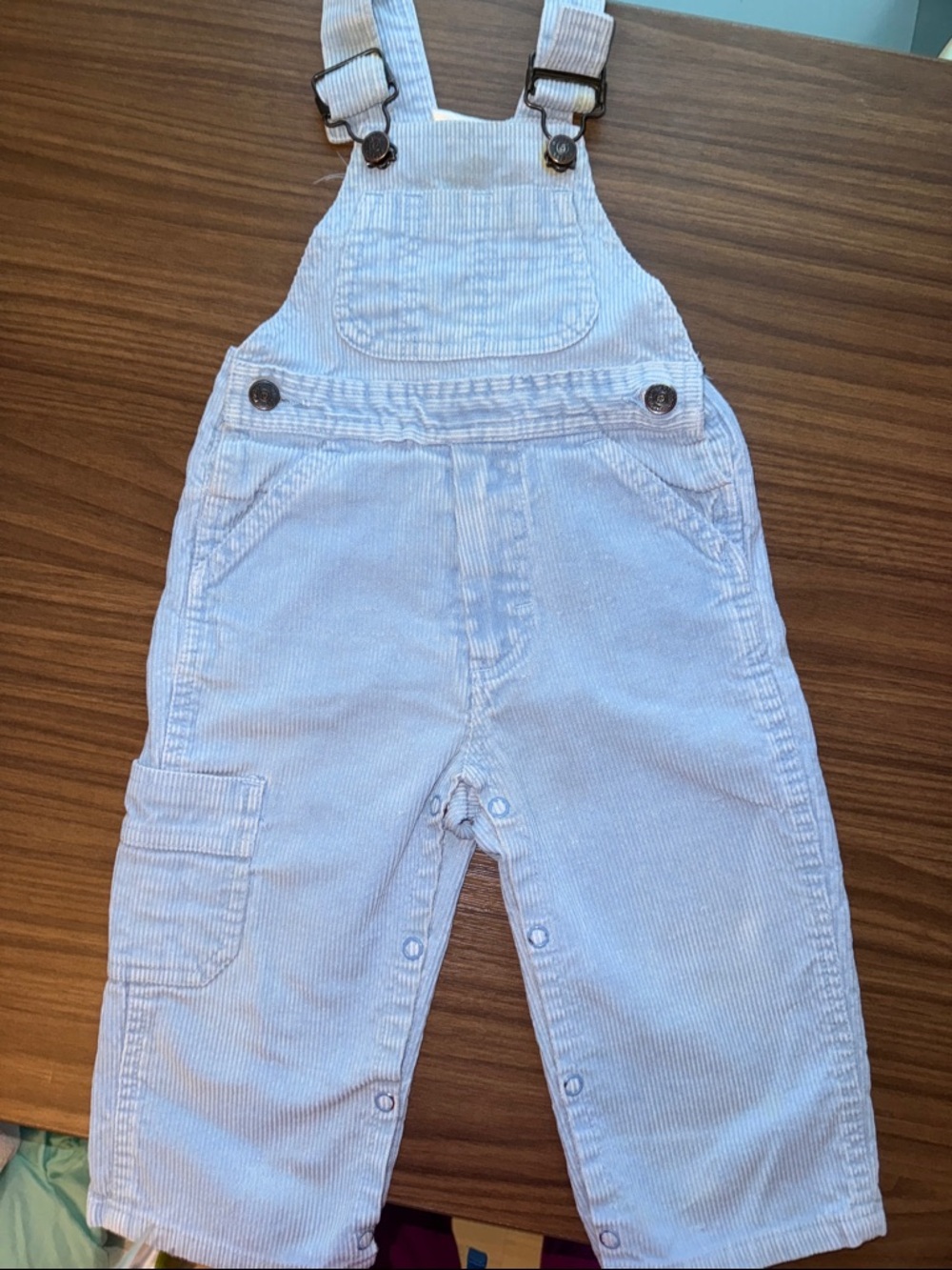 Vintage Pierre Cardin Pale Blue Corduroy Kids Overalls